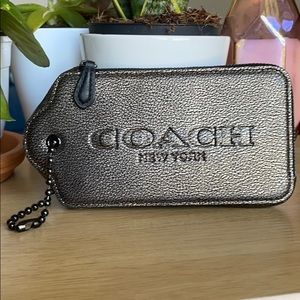 COACH Pebbled leather phone pouch wallet